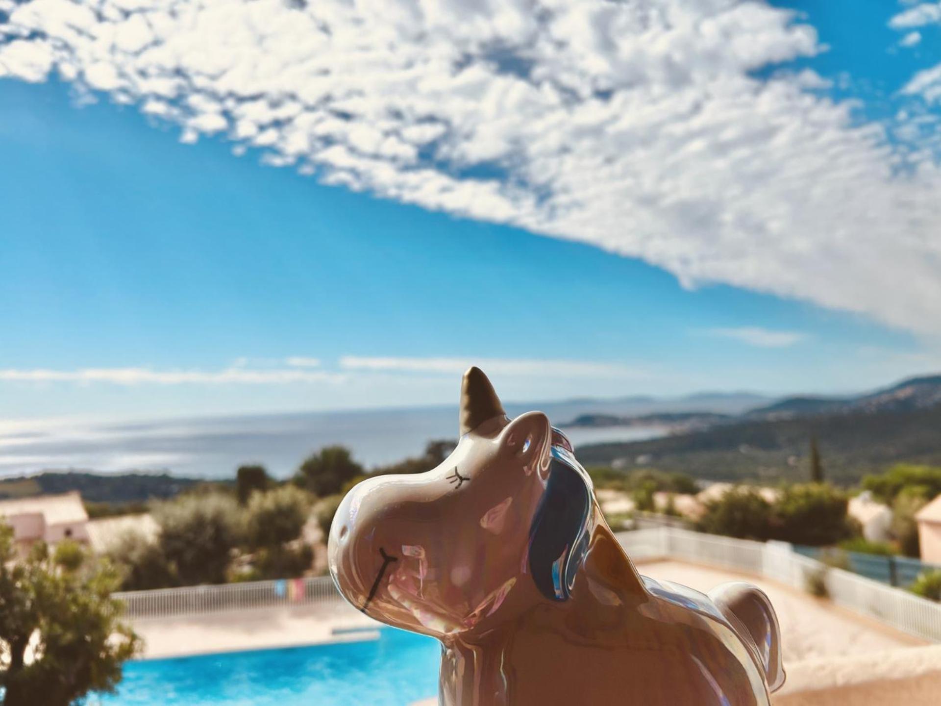 Studio Pool House Vue Mer Panoramique Amazing Sea View Wifi Linge Linen Inclut Aircondition ラ・クロワ・ヴァルメ エクステリア 写真