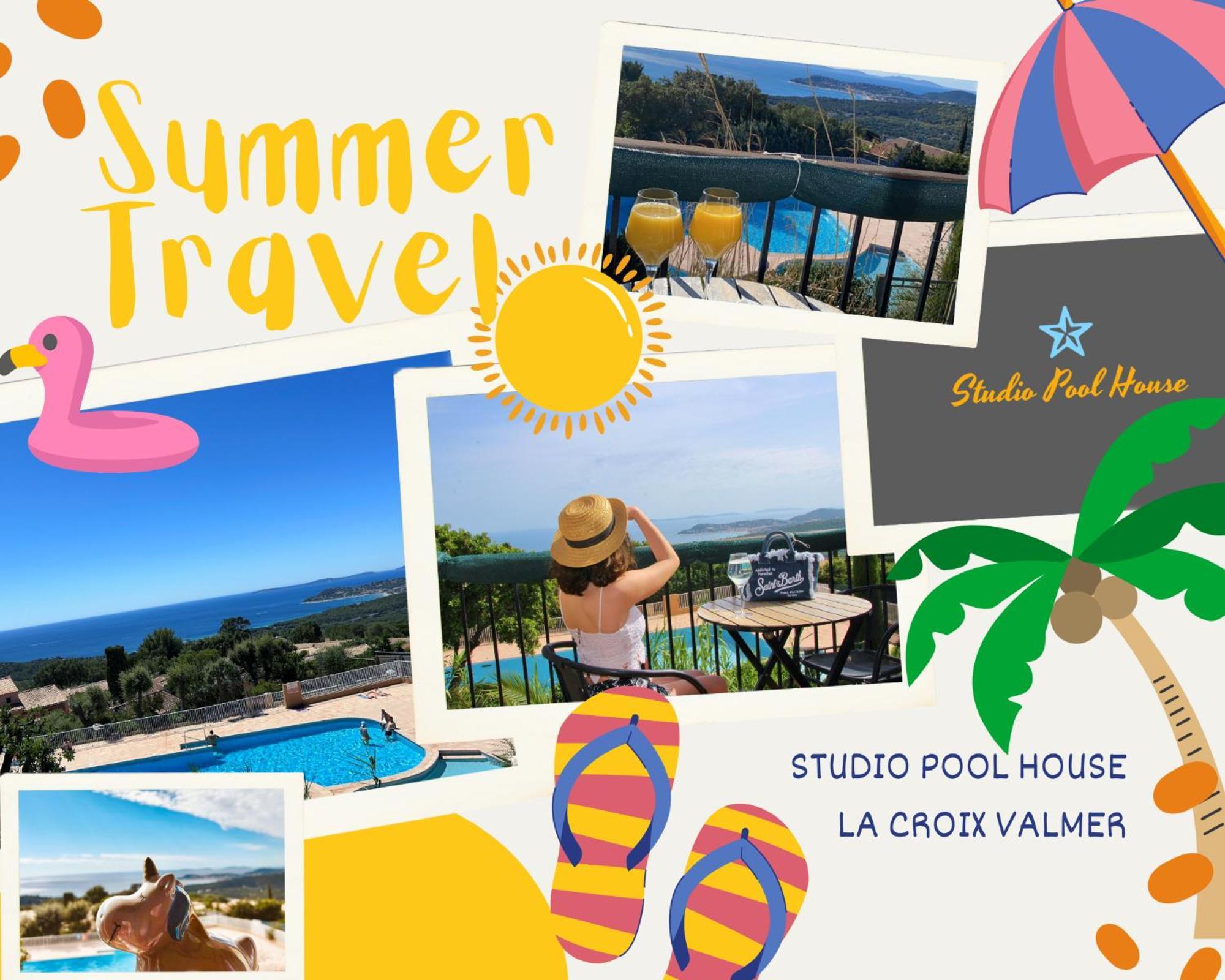 Studio Pool House Vue Mer Panoramique Amazing Sea View Wifi Linge Linen Inclut Aircondition ラ・クロワ・ヴァルメ エクステリア 写真