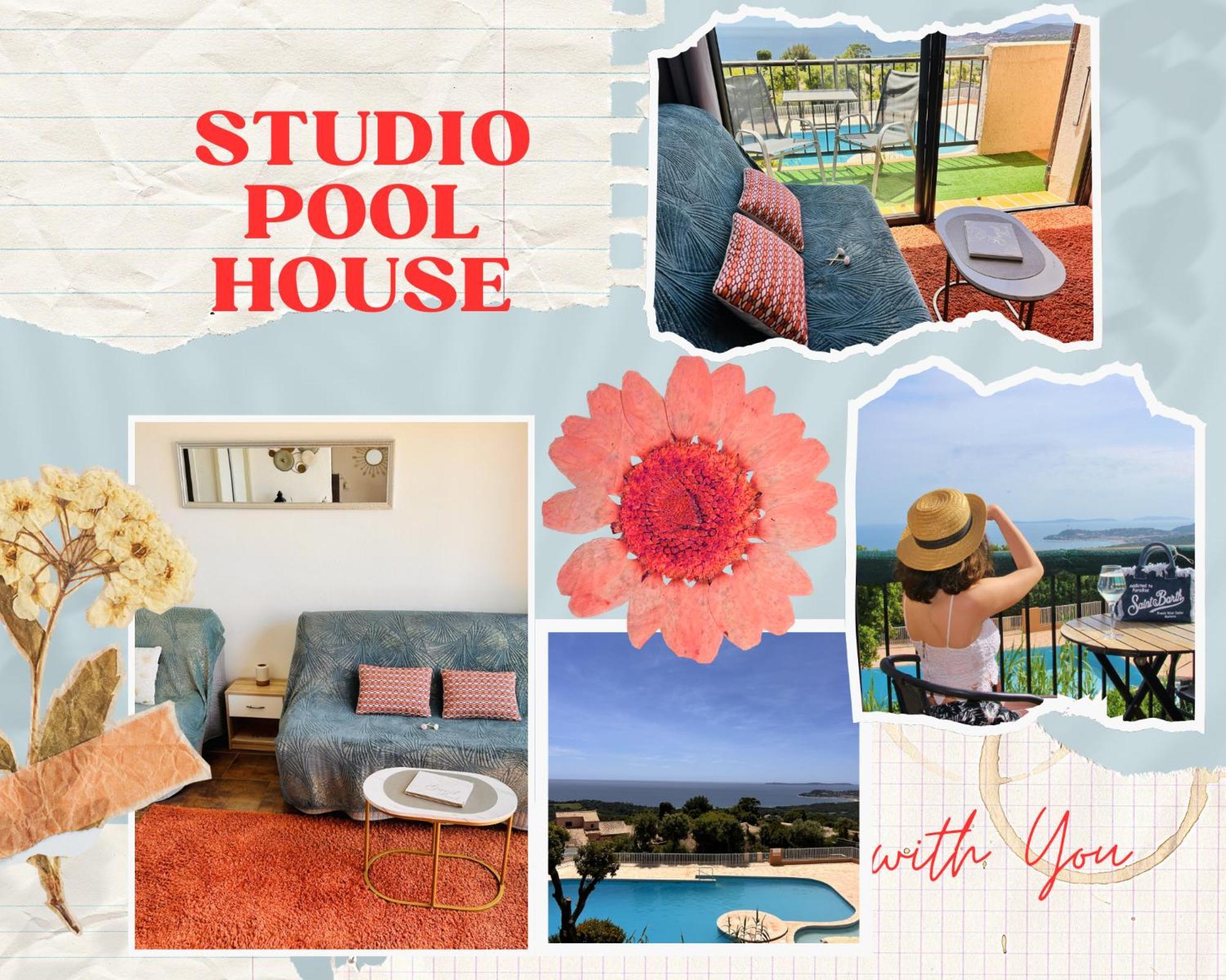 Studio Pool House Vue Mer Panoramique Amazing Sea View Wifi Linge Linen Inclut Aircondition ラ・クロワ・ヴァルメ エクステリア 写真